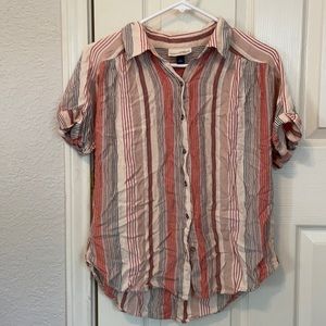 Universal thread beach shirt with stripes